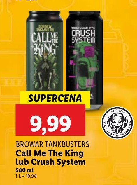 Piwo Tankbusters call me the king promocja w Lidl