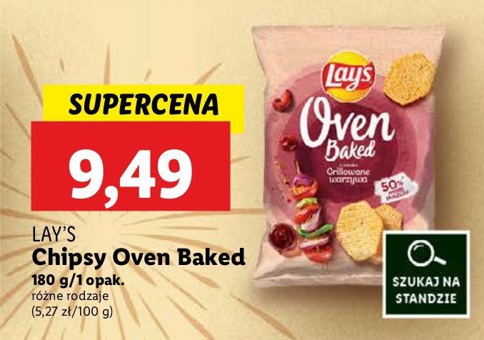 Chipsy grillowane warzywa Lay's oven baked (prosto z pieca) Frito lay lay's promocja