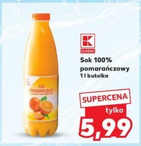 Sok pomarańczowy 100 % K-classic promocja w Kaufland