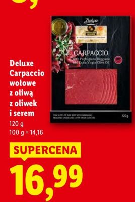 Carpaccio wołowe z oliwą z oliwek i serem  promocja w Lidl