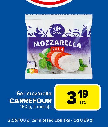 Ser mozzarella kulki Carrefour promocja