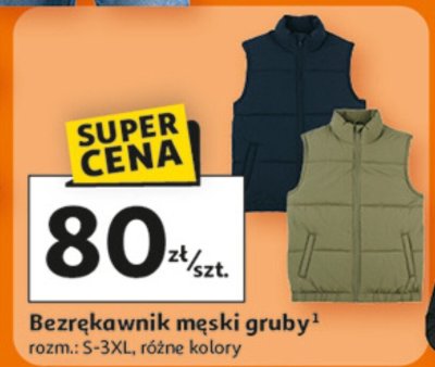 Bezrękawnik męski gruby promocja w Auchan