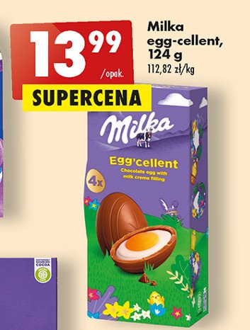 Jajka czekoladowe z nadzieniem Milka egg'cellent promocja