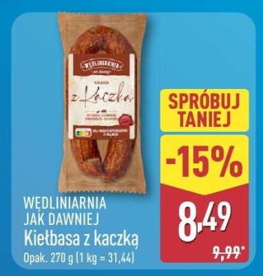 Kiełbasa z kaczką  promocja w Aldi