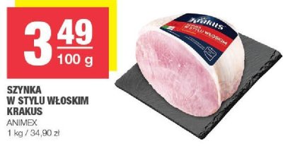 Szynka w stylu włoskim KRAKUS ANIMEX promocja w SPAR
