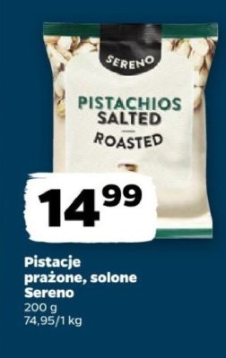 Pistacje prażone, solone Sereno promocja w Netto