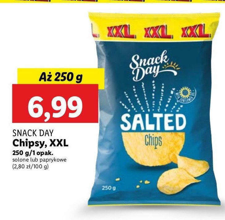 Chipsy solone Snack day promocja