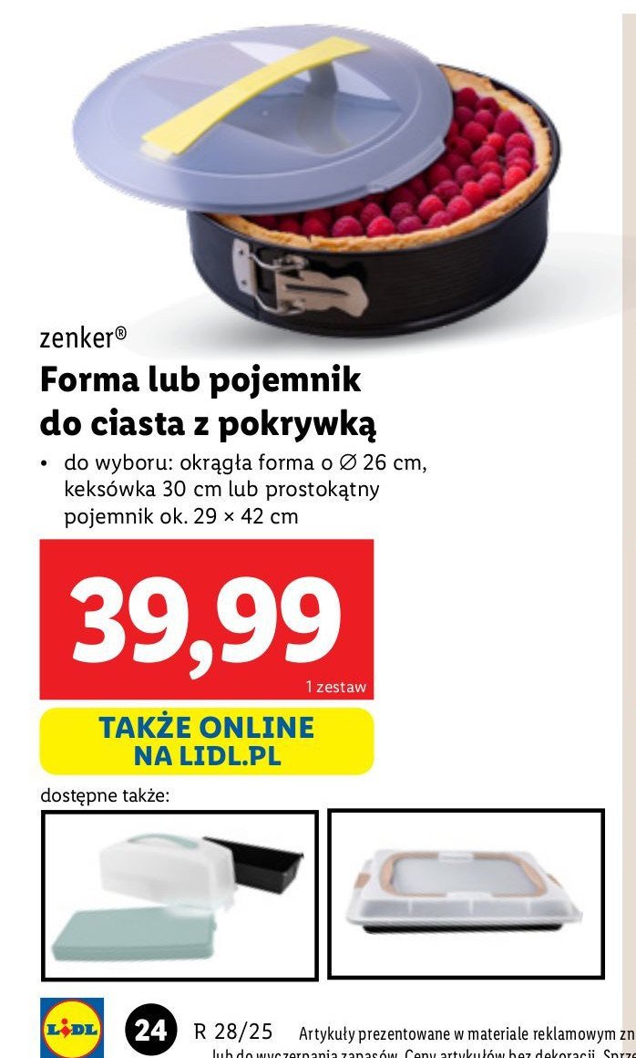 Forma keksówka 30 cm Zenker fackelmann promocja w Lidl