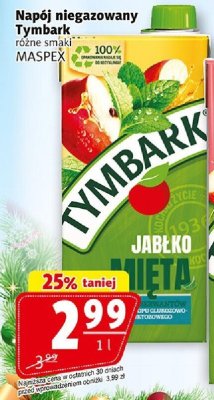 Napój niegazowany Tymbark Jabłko Mięta różne smaki MASPEX promocja w Prim Market