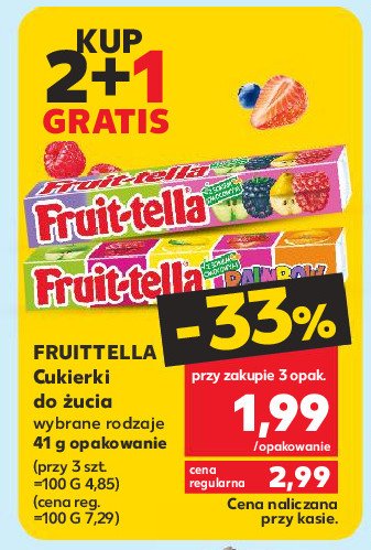 Cukierki do żucia z sokiem owocowym Fruittella classic promocja