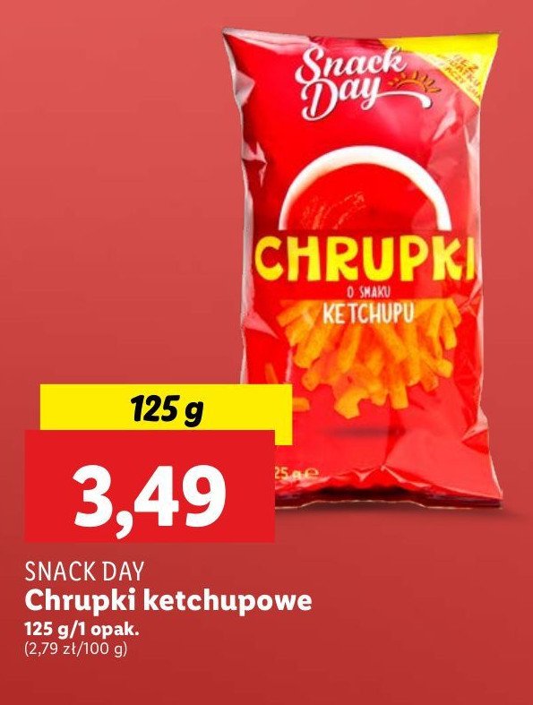 Chrupki ketchupowe Snack day promocja w Lidl