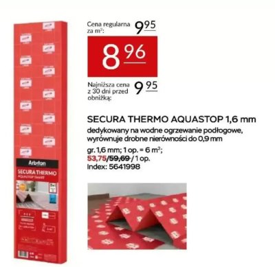 Podkład AQUASTOP 1,6 mm promocja w Abra Meble