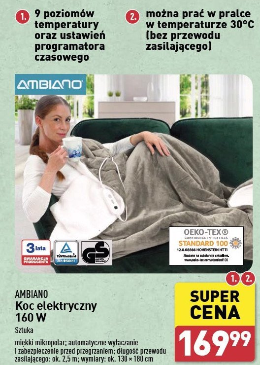 Koc elektryczny 160w AMBIANO promocja