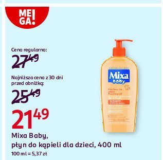 P艂yn do k膮pieli i mycia z olejkiem Mixa baby promocja