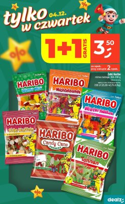 Żelki Haribo Candy Cane 160-200 g promocja w Dealz
