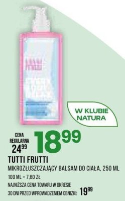 Balsam Tutti Frutti mikrozłuszczający do ciała, 250 ml promocja w Drogerie Natura