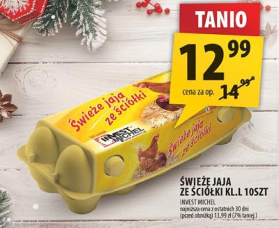 Jaja Świeże jaja ze ściółki KL.L 10szt promocja w Arhelan