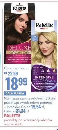 Farba do włosów superjasny blond e20 Palette intensive color creme promocja