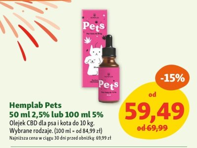 Olejek CBD dla psa i kota do 10 kg promocja w MAXI ZOO