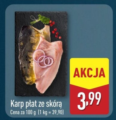 Karp płat ze skóra promocja w Aldi