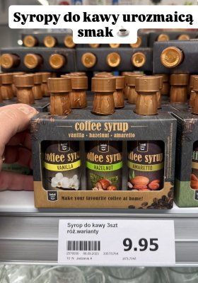Zestaw syropów do kawy promocja w Action