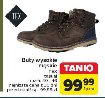 Buty męskie rozm. 40-46 Tex promocja