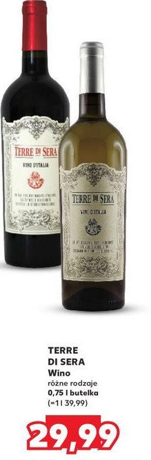 Wino Terre di sera white promocja w Kaufland