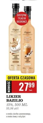 Likier Bazilio ciastko cynamonowe 15% 500 ml promocja w Biedronka