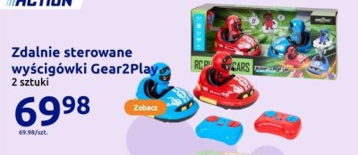 Wyścigówki zdalnie sterowane Gear2Play 2 sztuki promocja w Action