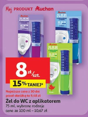 Żel do WC z kolorem 75 ml, wybrane rodzaje Auchan promocja w Auchan