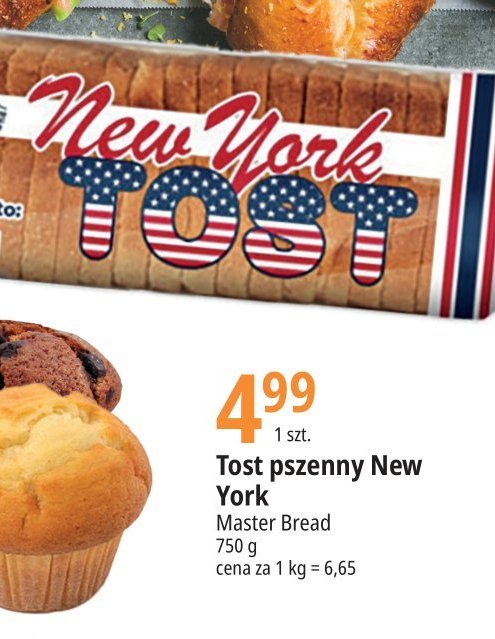 Chleb tostowy new york Master bread promocja