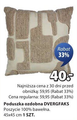 Poduszka ozdobna DVERGFAKS promocja w Jysk