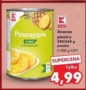 Ananas w plastrach K-classic promocja