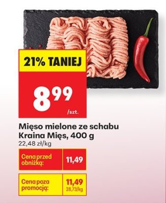 Mięso mielone ze schabu, 400 g promocja w Biedronka