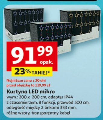 Kurtyna LED mikro promocja w Auchan