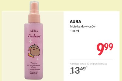 Mgiełka do włosów AURA Pusheen promocja w Rossmann