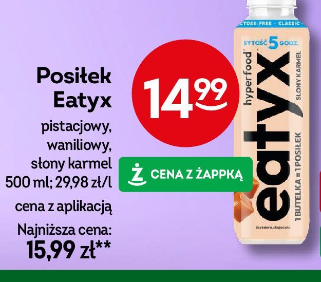 Napój karmel Oshee eatyx promocja w Żabka