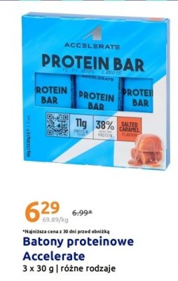 Batony proteinowe Accelerate 3 x 30 g | różne rodzaje promocja w Action