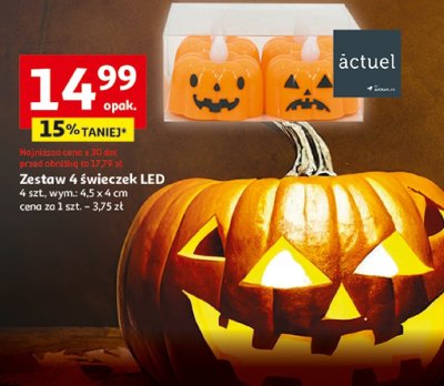 Zestaw 4 świeczek LED 4 szt., wym.: 4,5 x 4 cm promocja w Auchan
