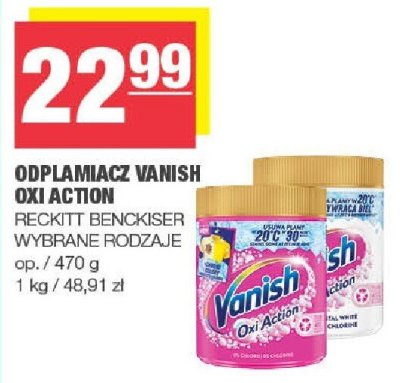 Odplamacz Vanish Oxi Action Reckitt Benckiser wybrane rodzaje promocja w SPAR