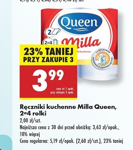 Ręcznik kuchenny 96 listków Queen milla promocja
