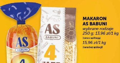 Makaron AS Babuni 4 jajeczny promocja w ABC