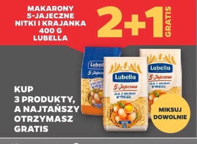 Makarony 5-jajeczne nitki i krajanka 2+1 GRATIS promocja w Netto