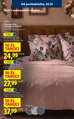 Pościel dwustronna z mikrowłókna satynowego LIVARNO 220 x 200 cm promocja w Lidl