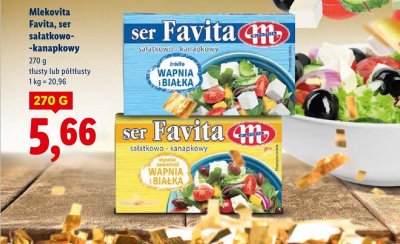 Ser sałatkowo-kanapkowy półtłusty Favita promocja w Lidl