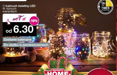 Łańcuch świetlny LED z czujnikiem ciemności/światła promocja w Woolworth