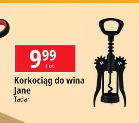 Korkociąg do wina jane Tadar promocja