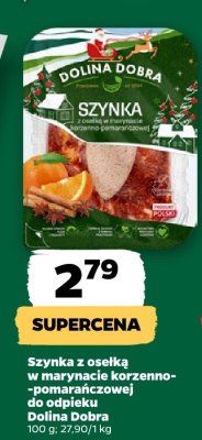 Szynka z osetką w marynacie korzenno-pomarańczowej do odpieku Dolina Dobra promocja w Netto