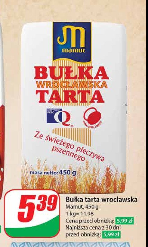 Bułka wrocławska tarta Mamut promocja