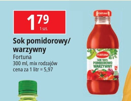 Sok 100% wielowarzywny Fortuna promocja